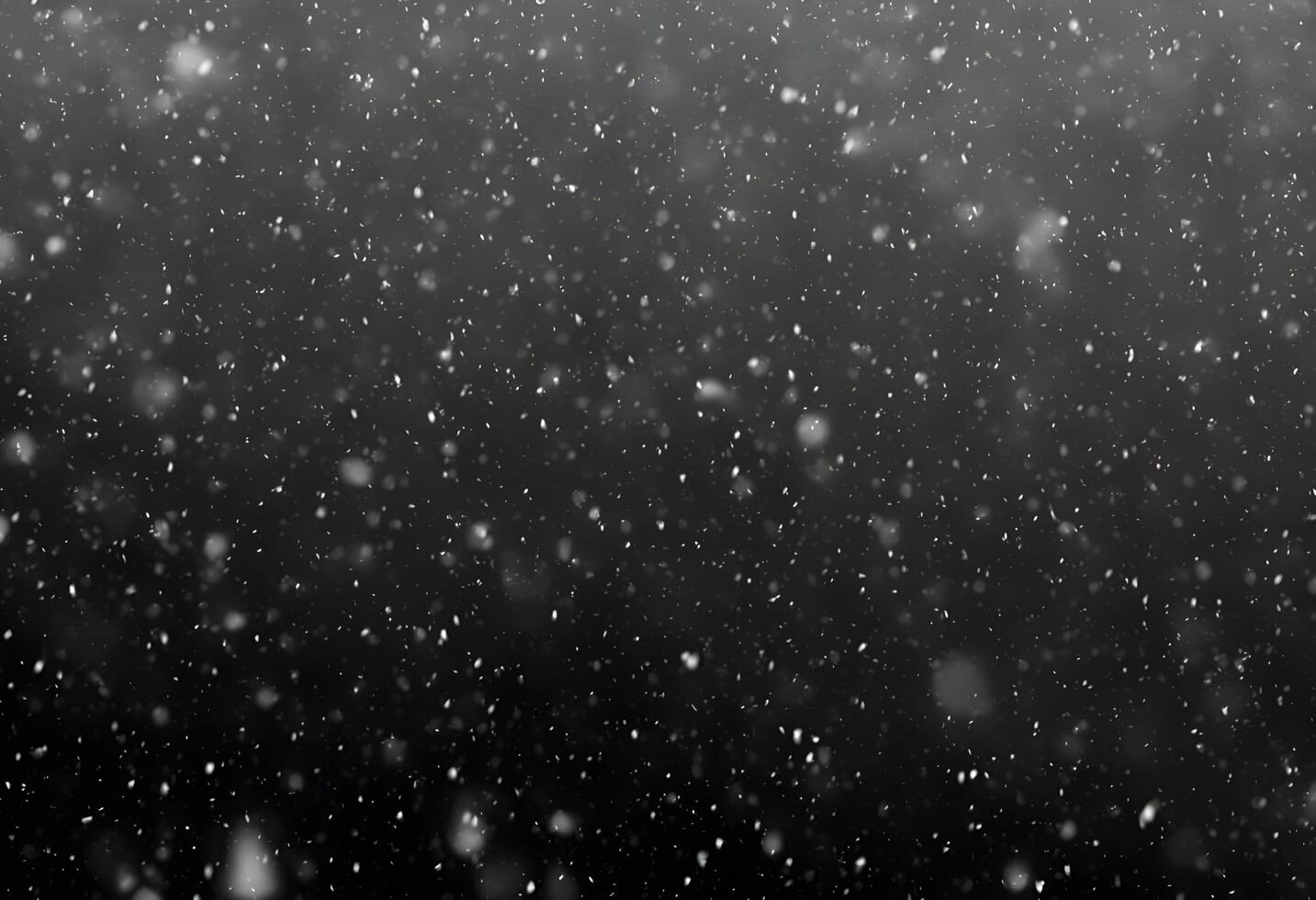 Detailed Snowfall Overlay Image Isolated on Black Background Perfect for Dynamic Visual Effects photo