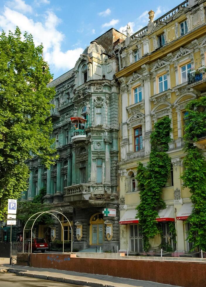 UKRAINE, ODESSA - JUNE 10, 2007 old houses, historical monuments of the 18th century Odessa city, Ukraine photo