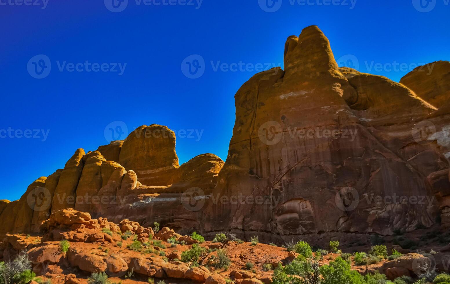 Eroded landscape, Arches National Park, Moab, Utah, US photo
