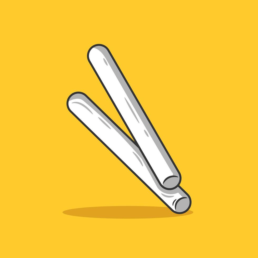 Chalks flat icon cartoon illustration. School item stationary concept. Flat illustration cartoon style vector