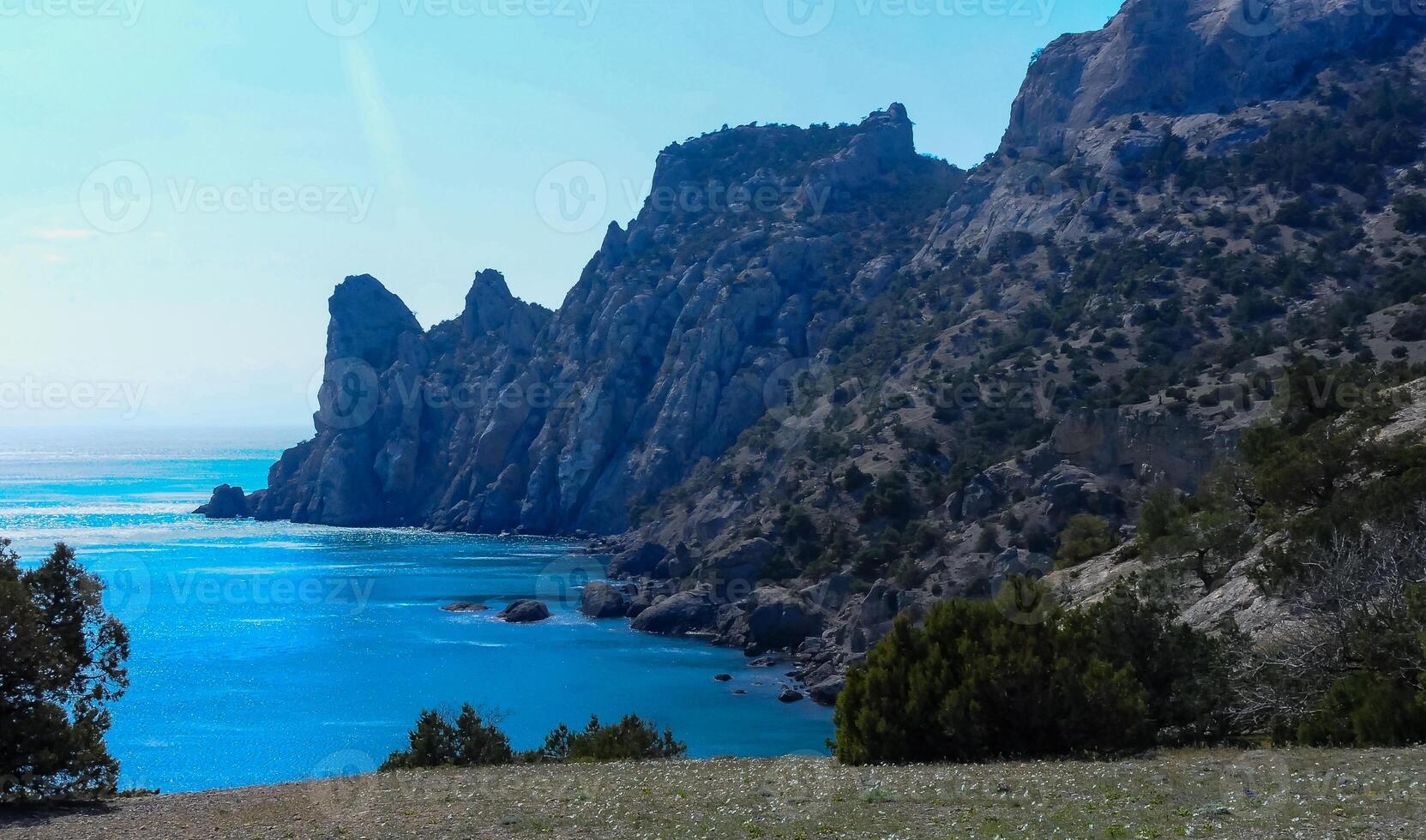 Eastern Crimea, view of the coastal mountains and rocks near Cape Kapchik, Novyi Svet photo