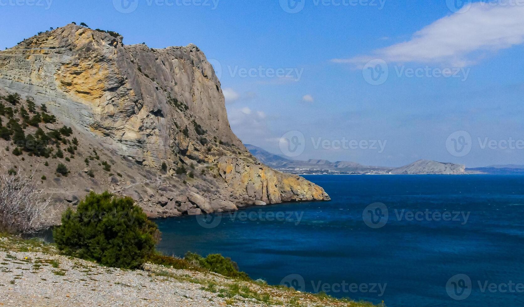 Eastern Crimea, view of the coastal mountains and rocks near Cape Kapchik, Novyi Svet photo