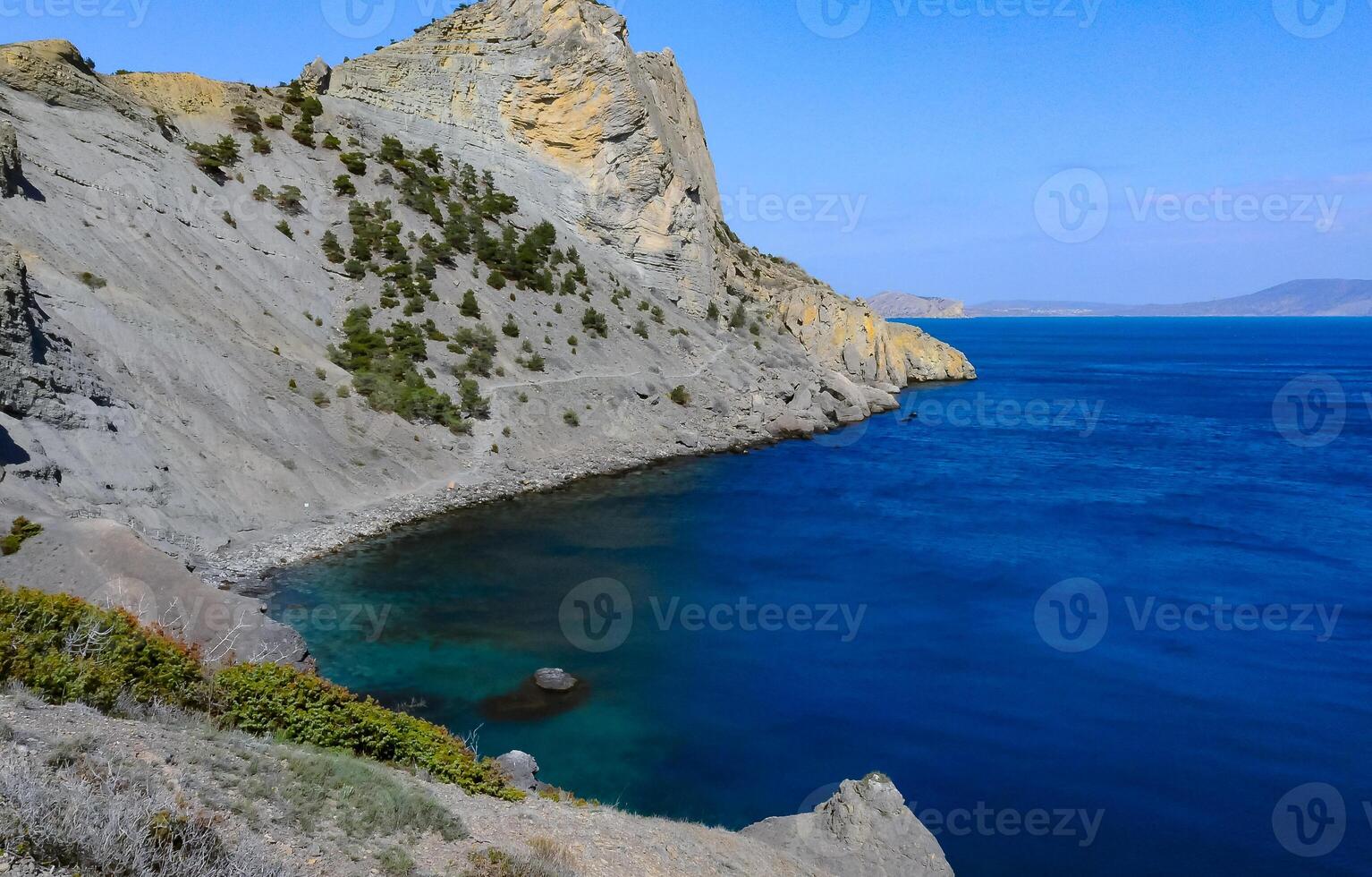 Eastern Crimea, view of the coastal mountains and rocks near Cape Kapchik, Novyi Svet photo