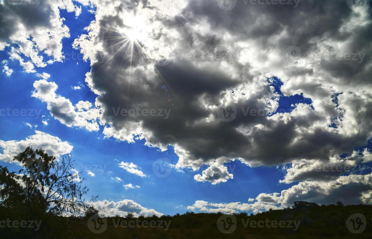 White storm clouds over the Kuyalnitsky estuary before the rain photo