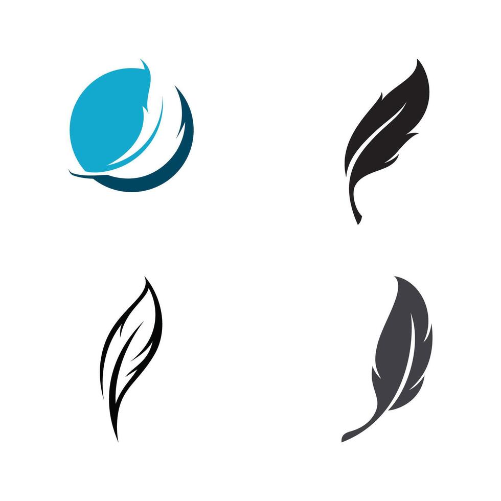 Feather Logo Template Symbol vector