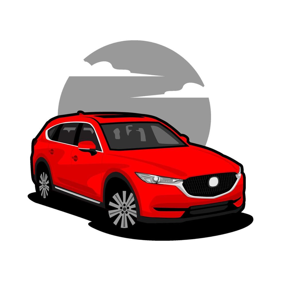 luxury suv car model premium cartoon vector