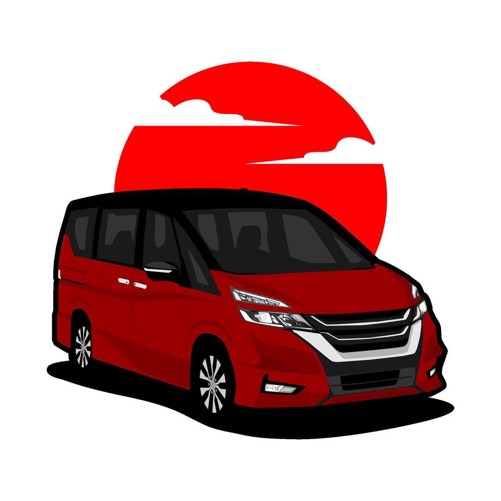 luxury premium mpv car model vector