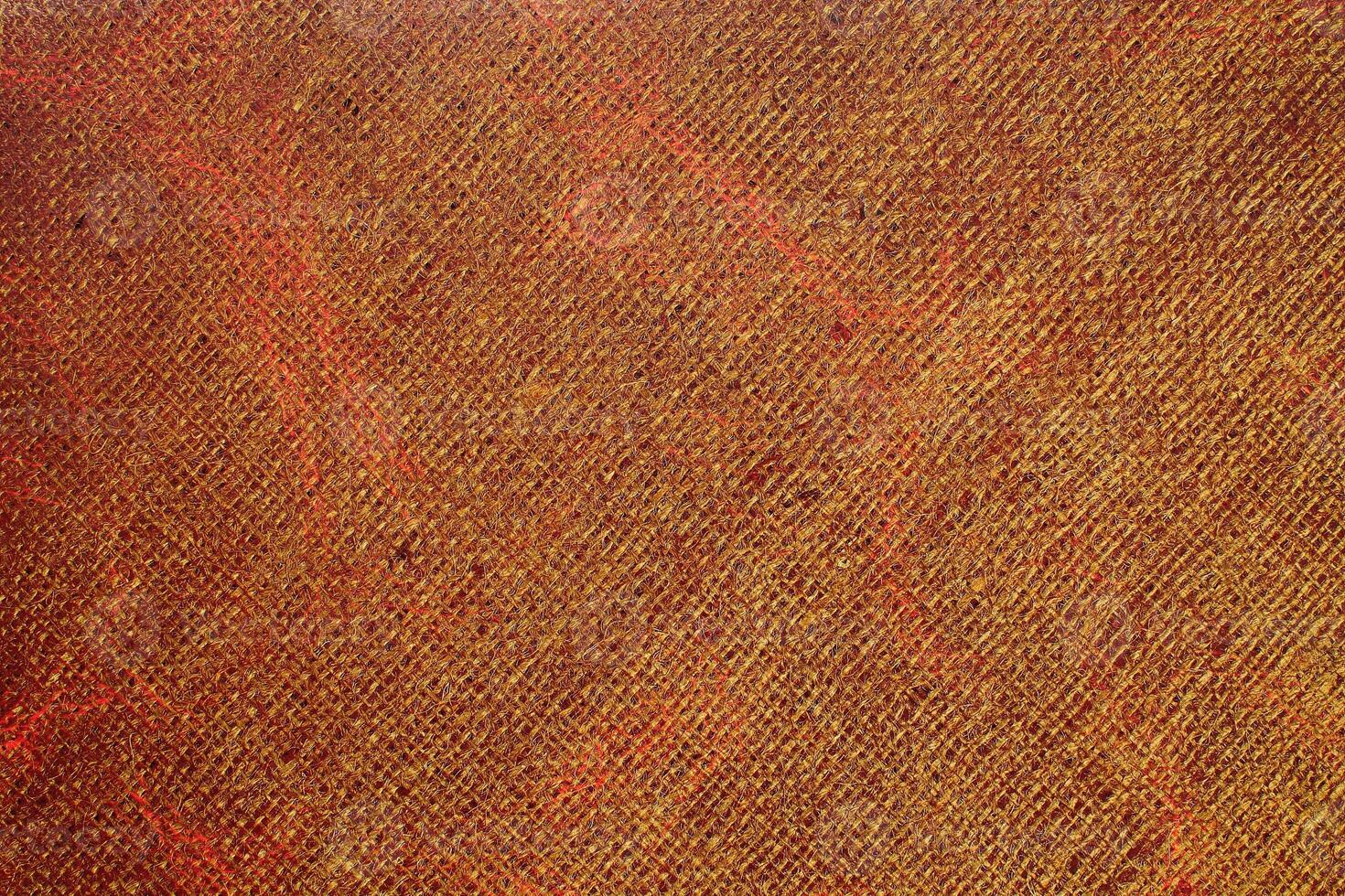 Natural Linen Material Textile Canvas Fabric Texture Background Close-up Detail of Fabric Natural Color Hemp Material Pattern Design Wallpaper. Can be Used as Background or For Graphic Design photo