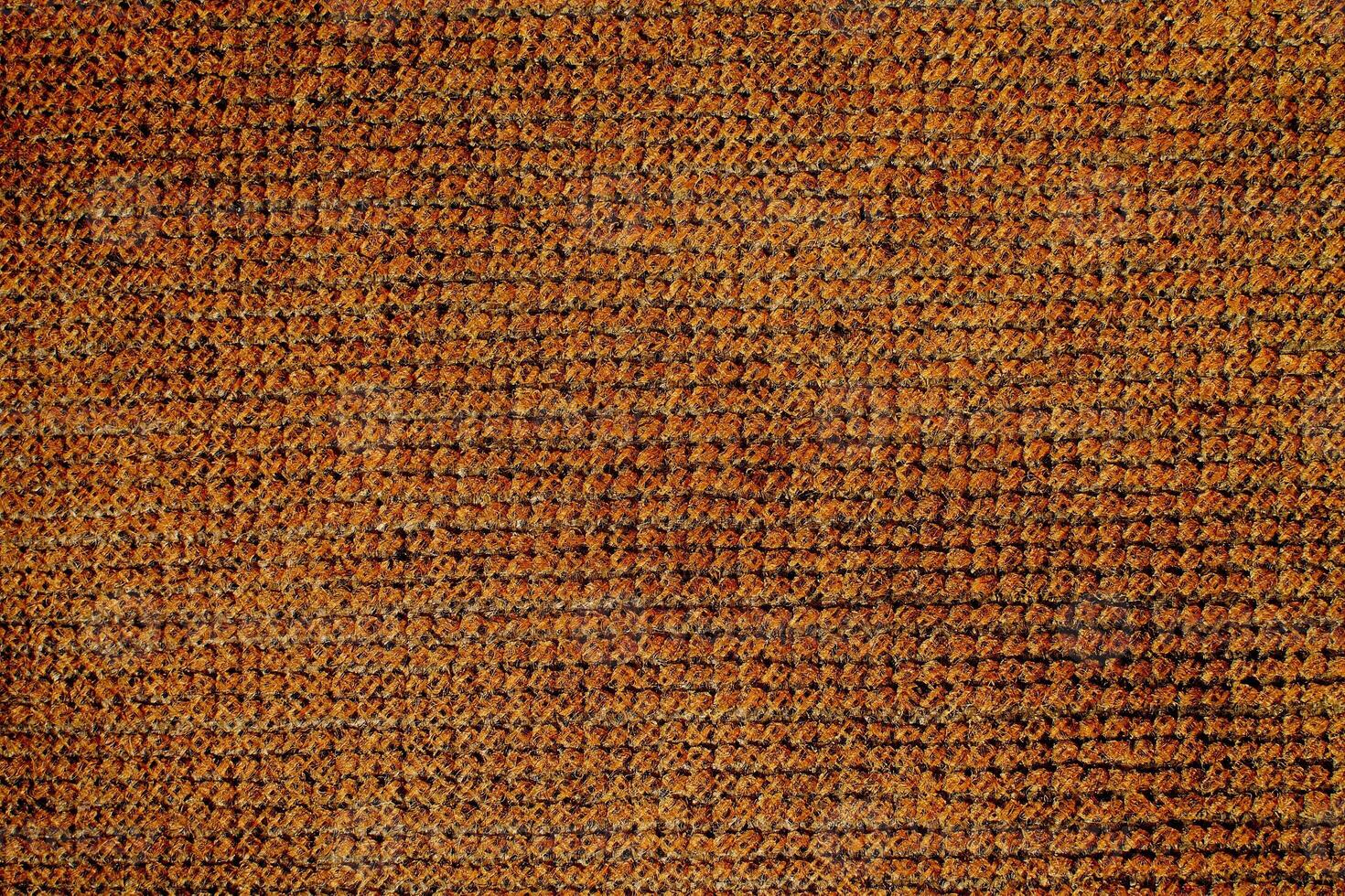 Natural Linen Material Textile Canvas Fabric Texture Background Close-up Detail of Fabric Natural Color Hemp Material Pattern Design Wallpaper. Can be Used as Background or For Graphic Design photo