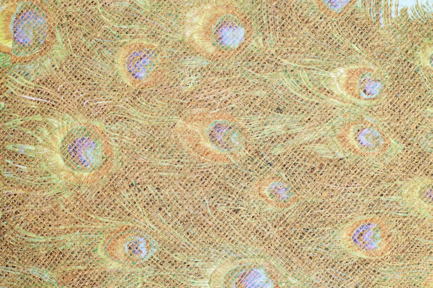 Natural Linen Material Textile Canvas Fabric Texture Background Close-up Detail of Fabric Natural Color Hemp Material Pattern Design Wallpaper. Can be Used as Background or For Graphic Design photo