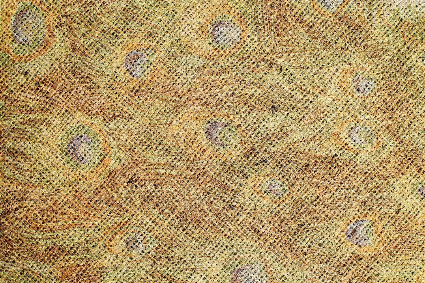 Natural Linen Material Textile Canvas Fabric Texture Background Close-up Detail of Fabric Natural Color Hemp Material Pattern Design Wallpaper. Can be Used as Background or For Graphic Design photo