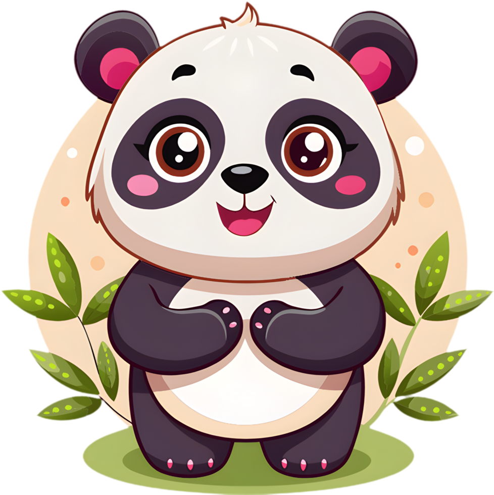 Whimsical Panda Clipart for Scrapbooking Fun. . png