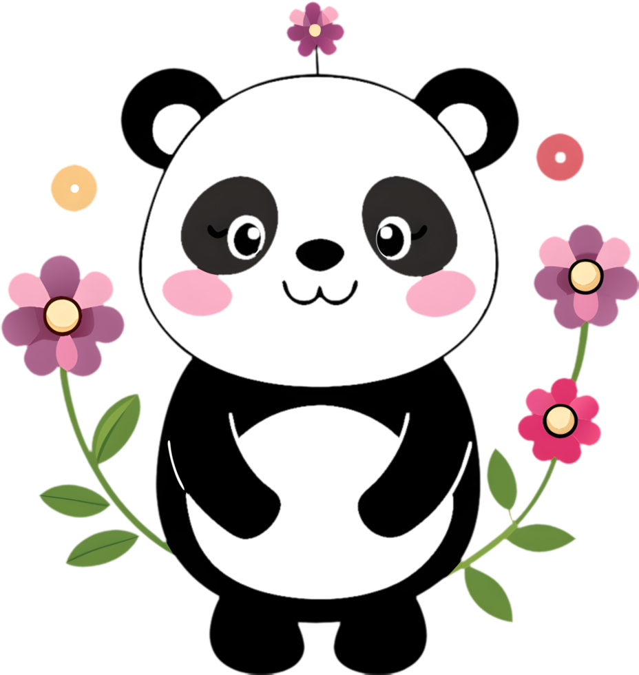 Charming Panda Illustrations for Kids Art. . png