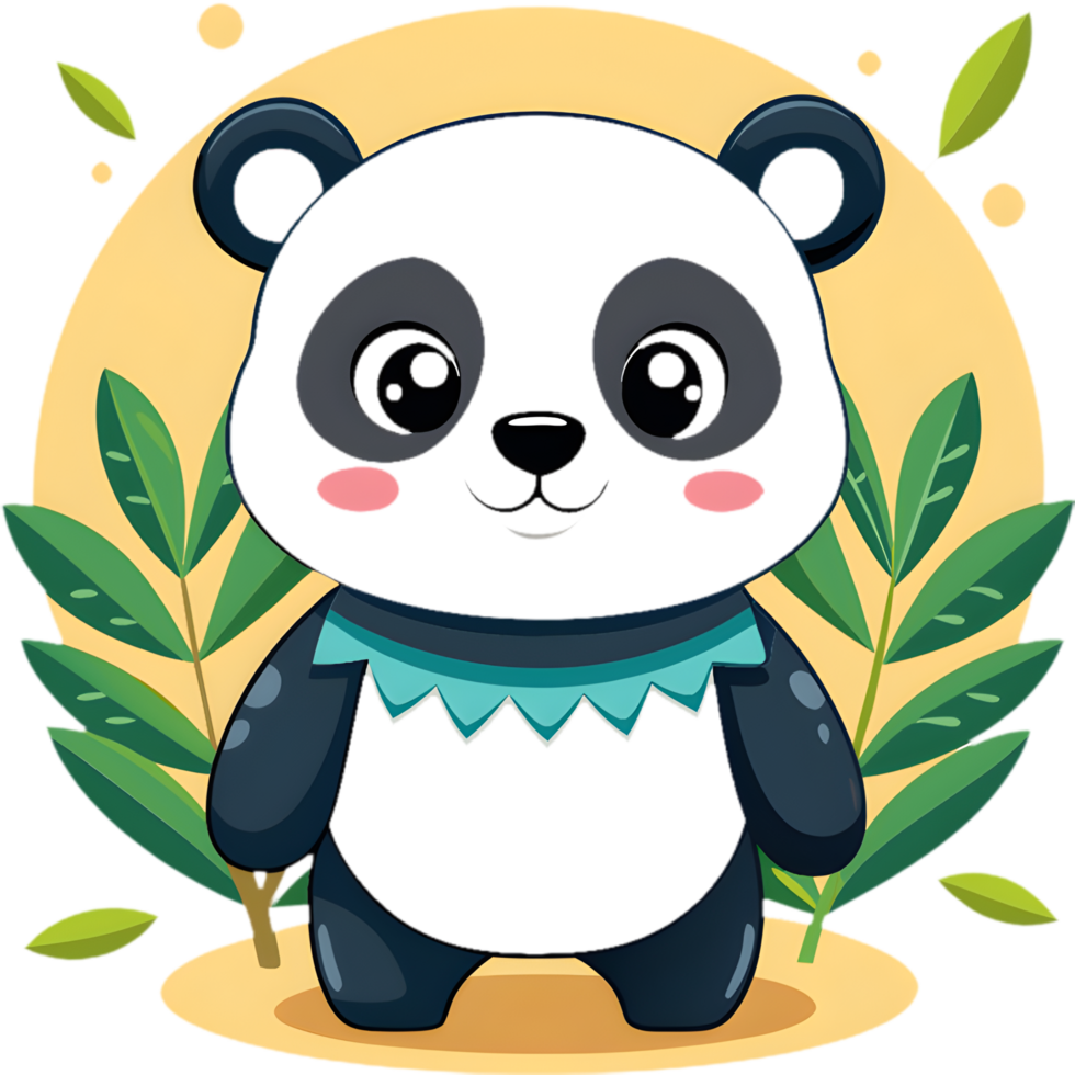 Sweet Panda Art for Invitations and Cards. . png