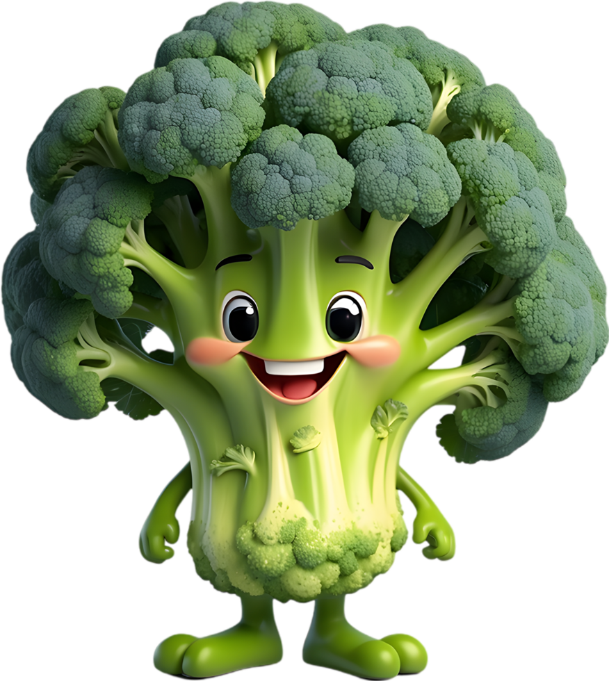 Happy Broccoli Character for Classroom Decor. . png