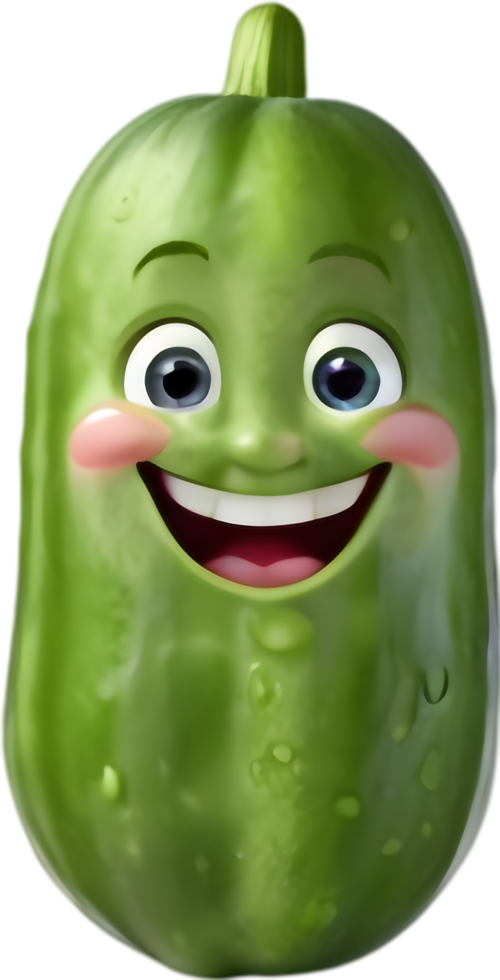 Adorable Cucumber Art for Childrens Parties. . png