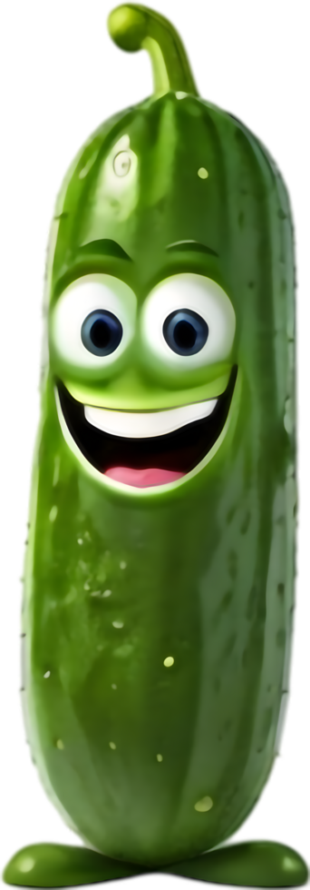 Adorable Cucumber Character for Kids Activities. . png