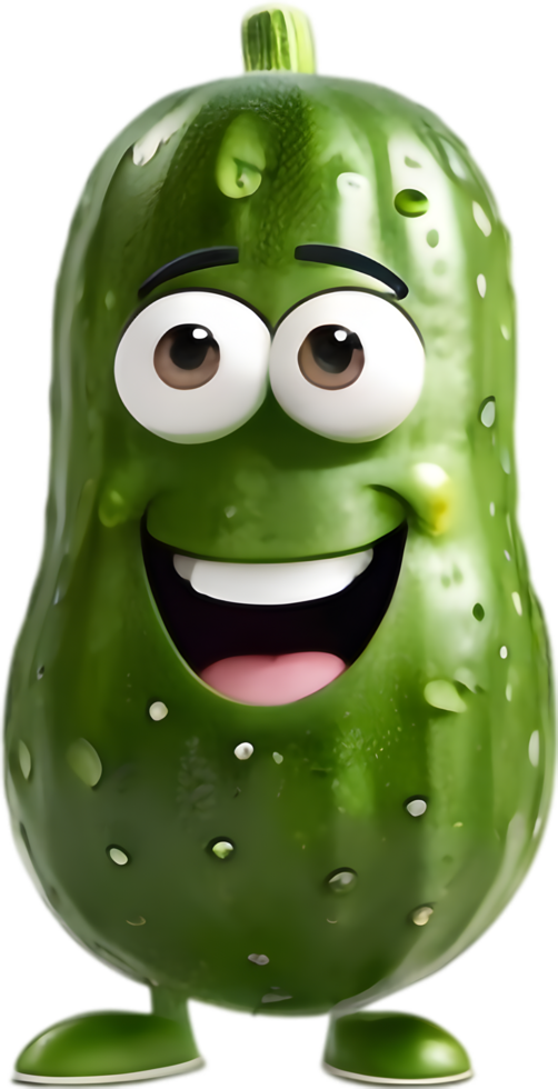 Whimsical Cucumber Clipart for Seasonal Events. . png