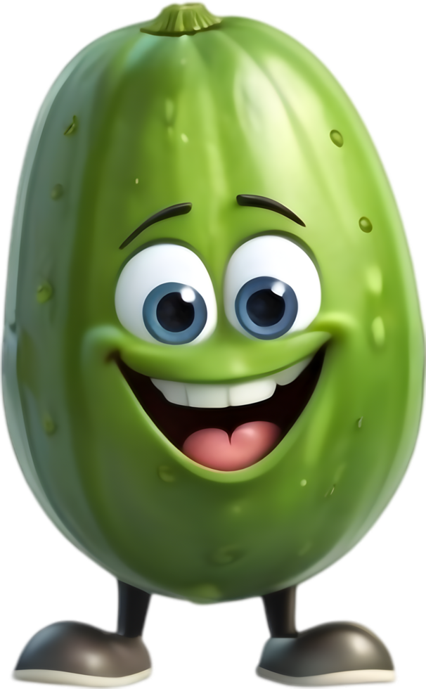 Vibrant Cucumber Clipart for Party Decorations. . png