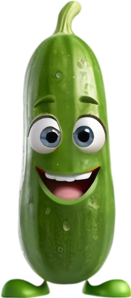 Cartoon Cucumber for Fun Marketing Campaigns. . png