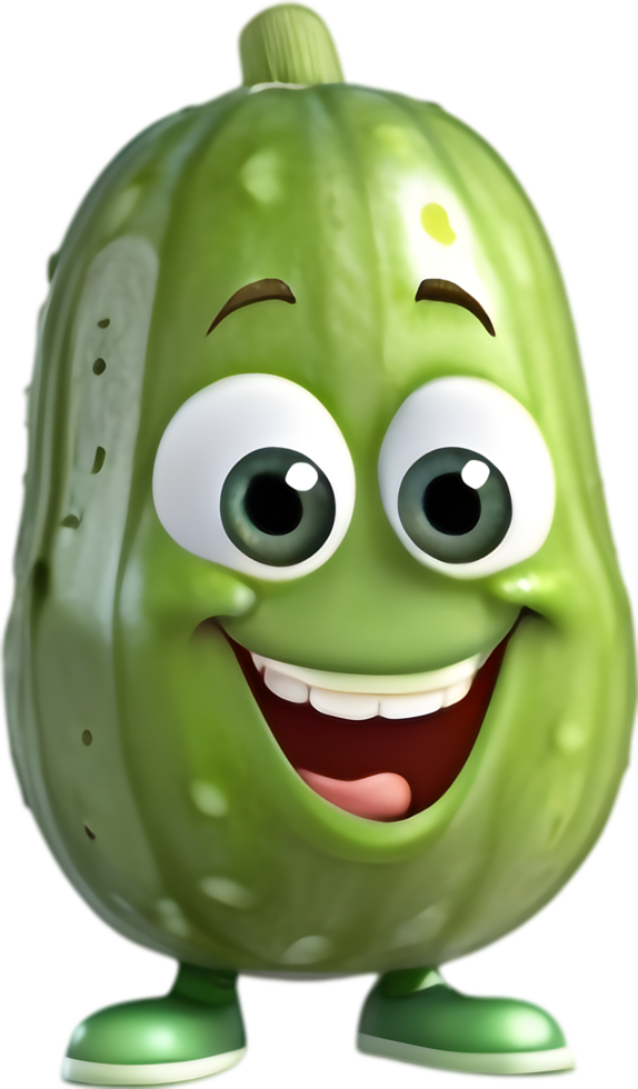Cute Cucumber Graphics for Childrens Books. . png