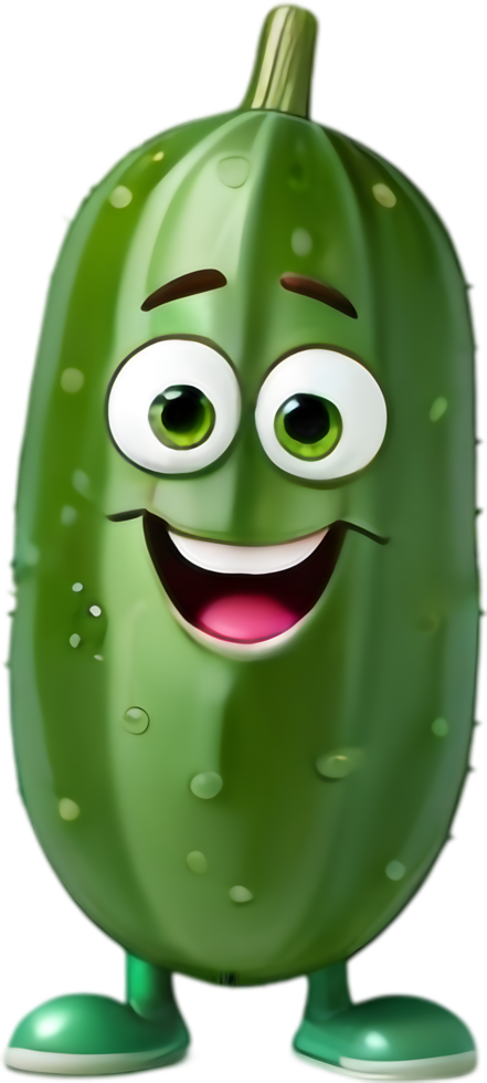 Playful Cucumber Clipart for Nursery Decor. . png
