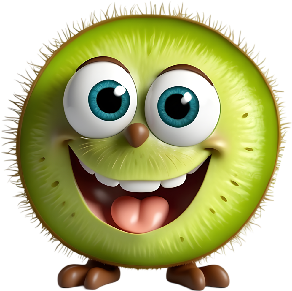 Whimsical Kiwi Fruit Graphics for Social Media. . png