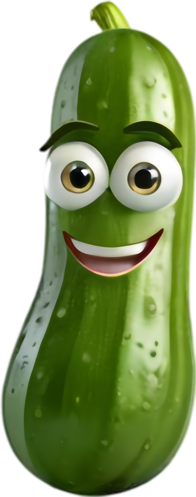 Cheerful Cucumber Cartoon for Invitations. . png