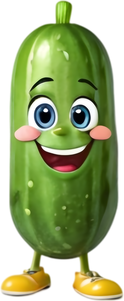 Cute Cucumber Clipart for Kids Projects. . png
