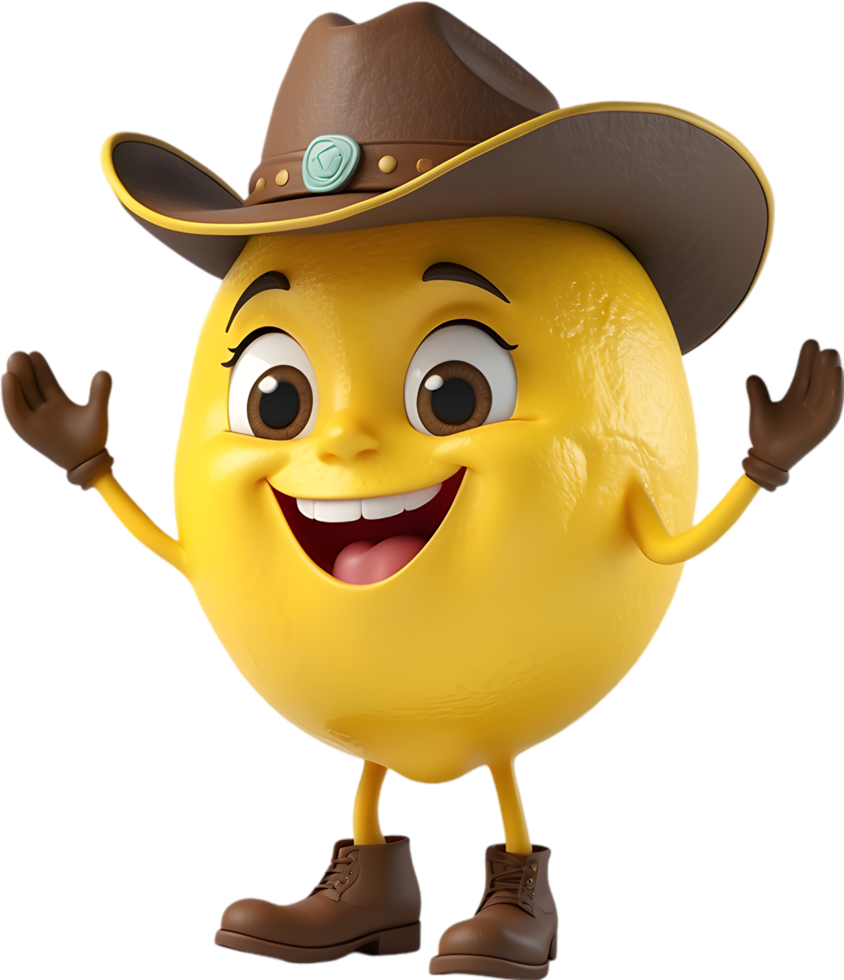 Zesty Lemon Cartoon for Creative Expressions. . png