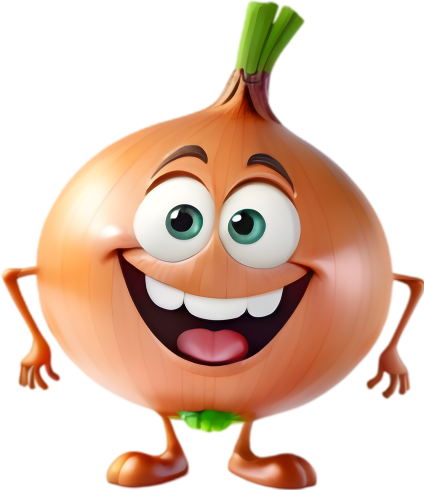 Delightful Onion Cartoon Clipart Perfect for Recipe Tutorials . . png
