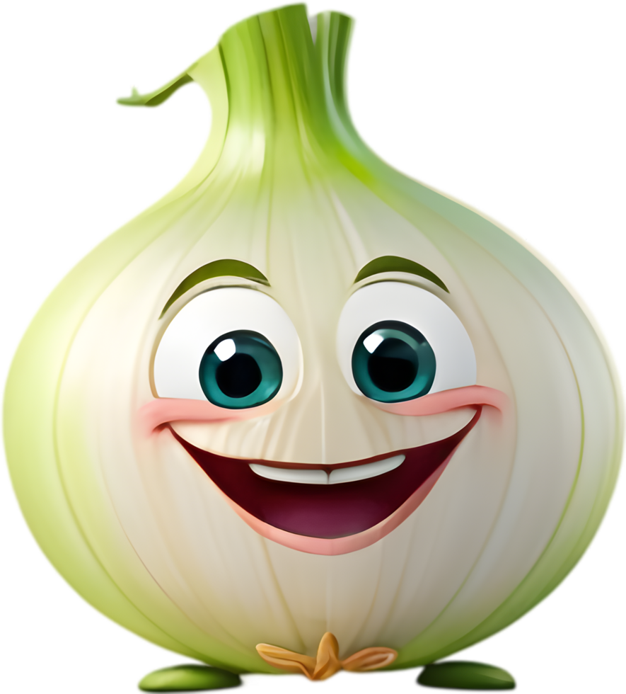 Playful Onion Cartoon Clipart Great for Culinary Branding . . png