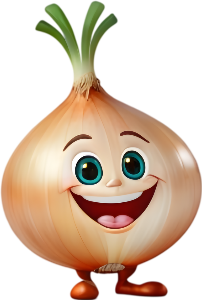 Charming Onion Cartoon Clipart Ideal for Cooking Merchandise . . png