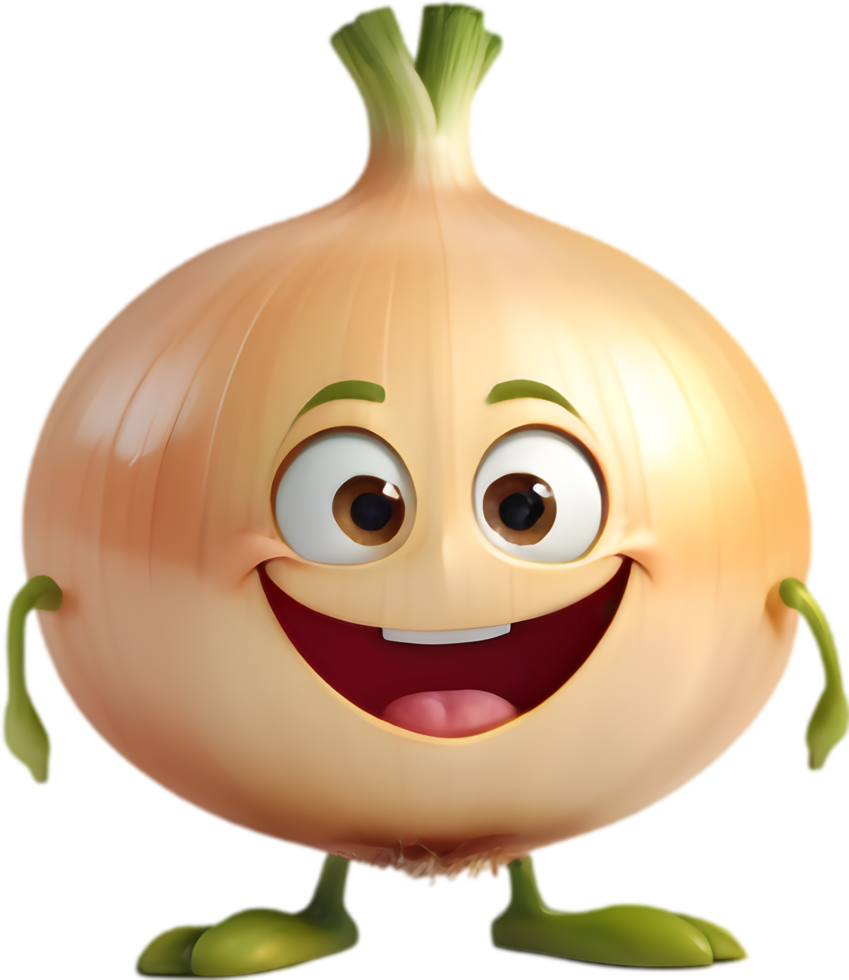 Adorable Onion Cartoon Clipart Ideal for Cooking Newsletters . . png