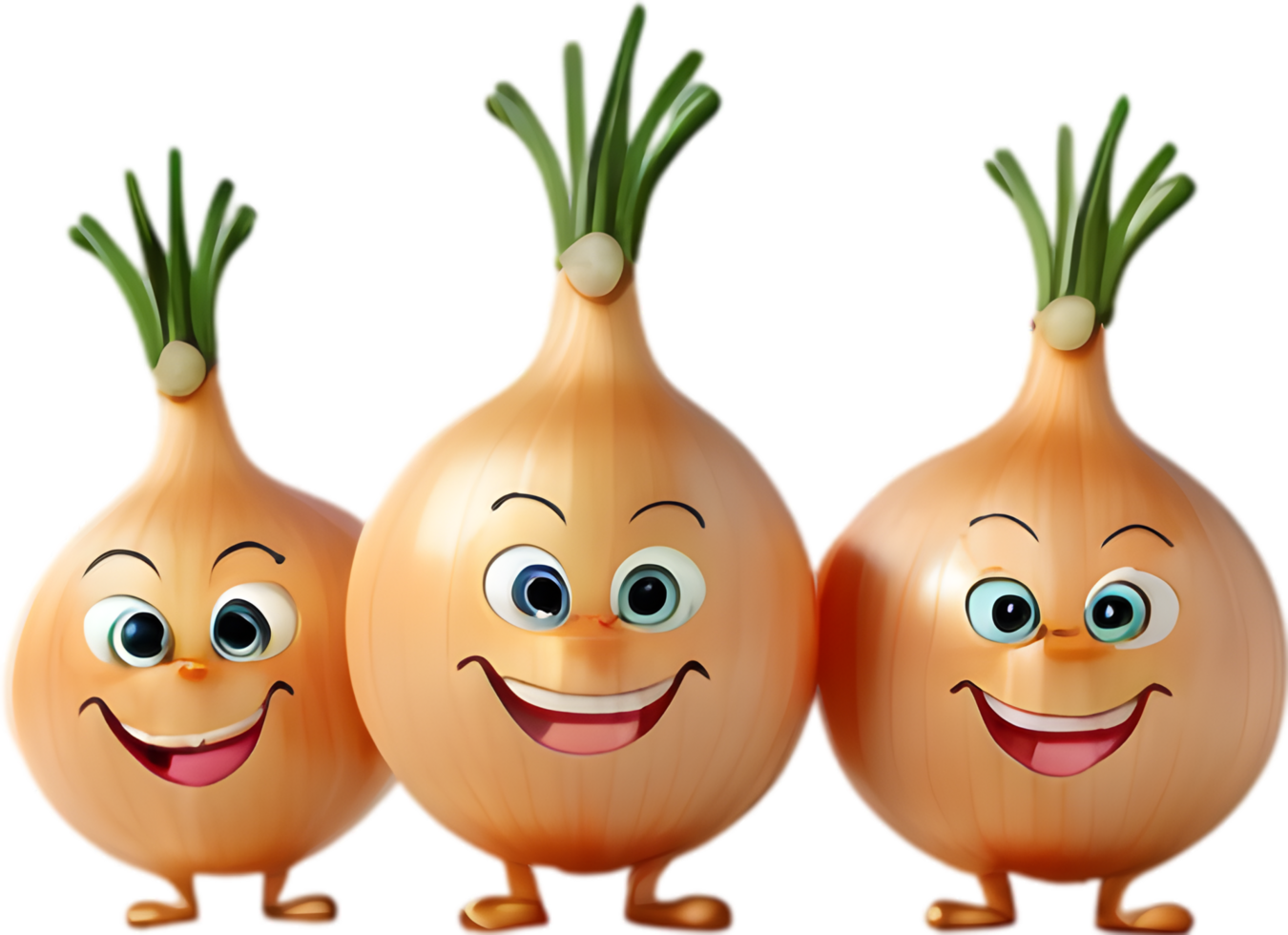 Adorable Onion Cartoon Clipart Ideal for Apron Designs . . png