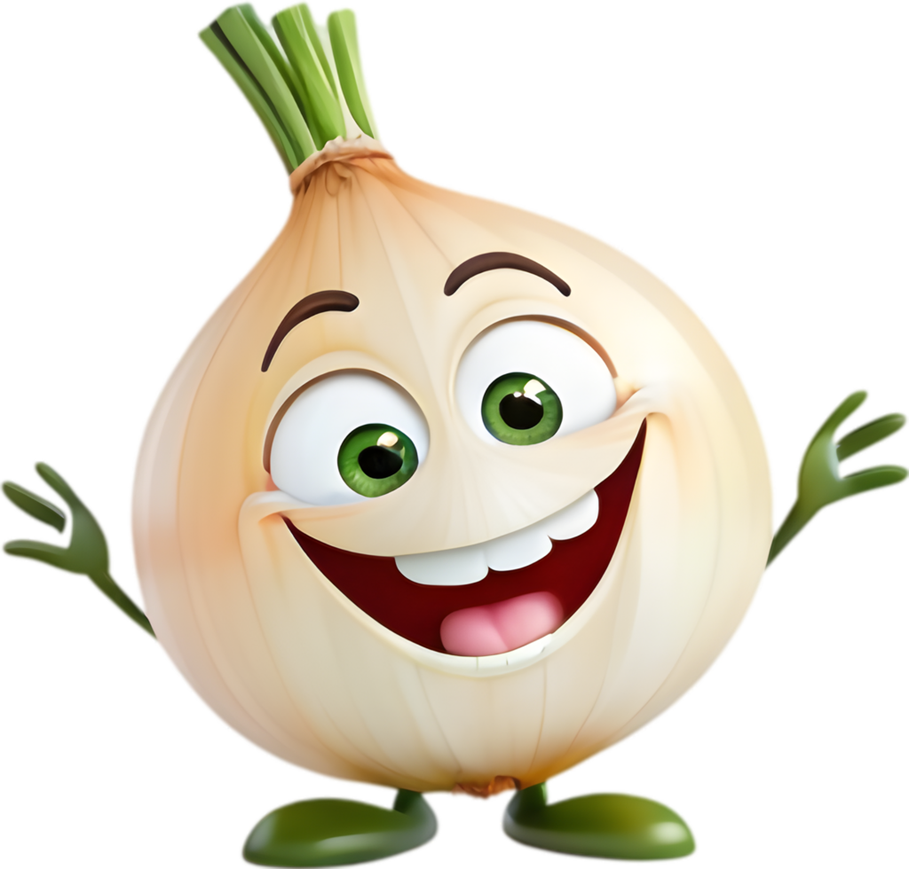 Adorable Onion Cartoon Clipart for Cooking Enthusiasts . . png