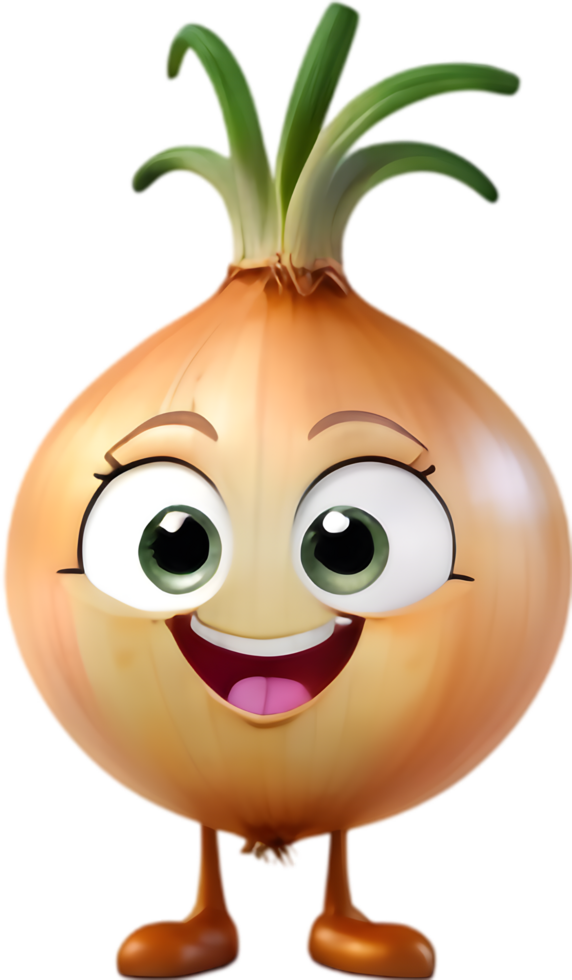 Delightful Onion Cartoon Clipart Great for Recipe Books . . png