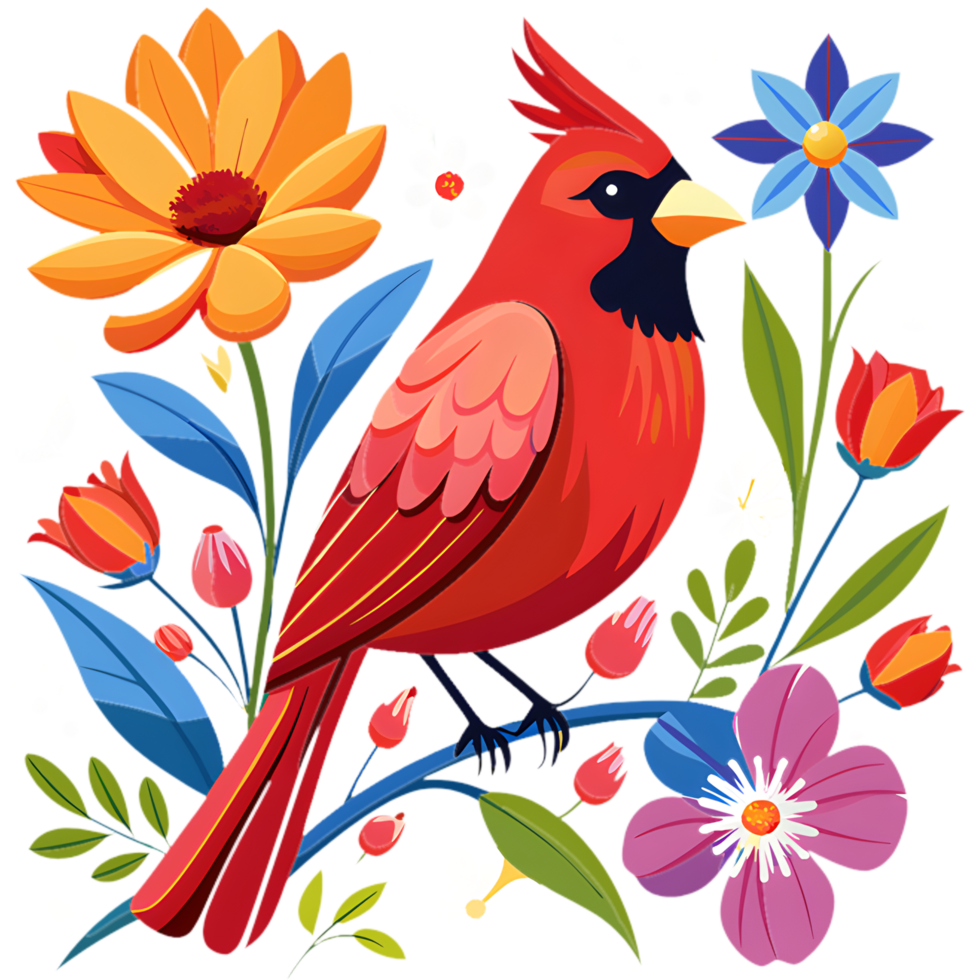 Northern Cardinal Artwork for Digital Use. . png