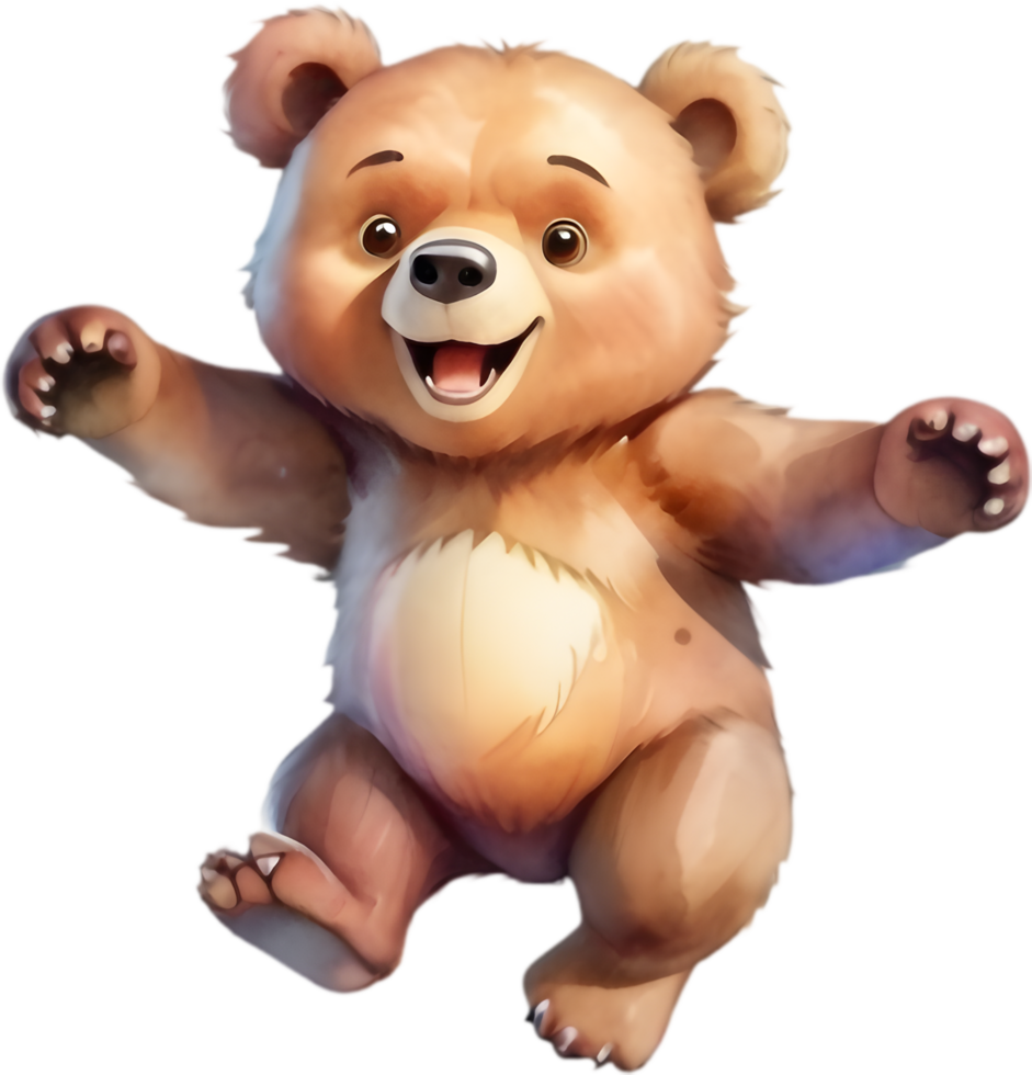 Cute Bear and Friends Cartoon Clipart. . png
