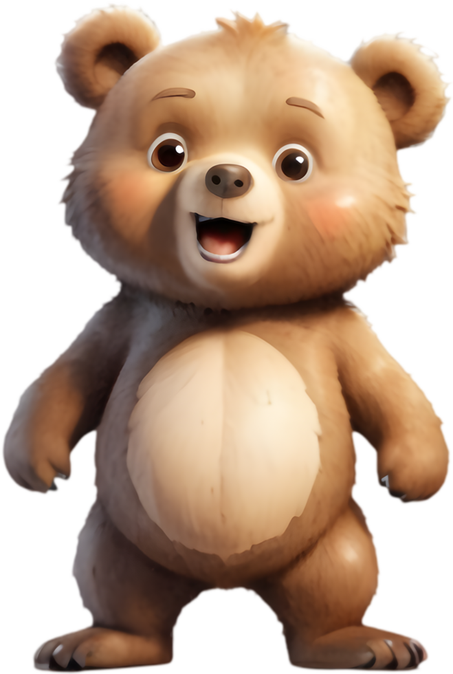 Cute Bear Illustration for Childrens Books. . png