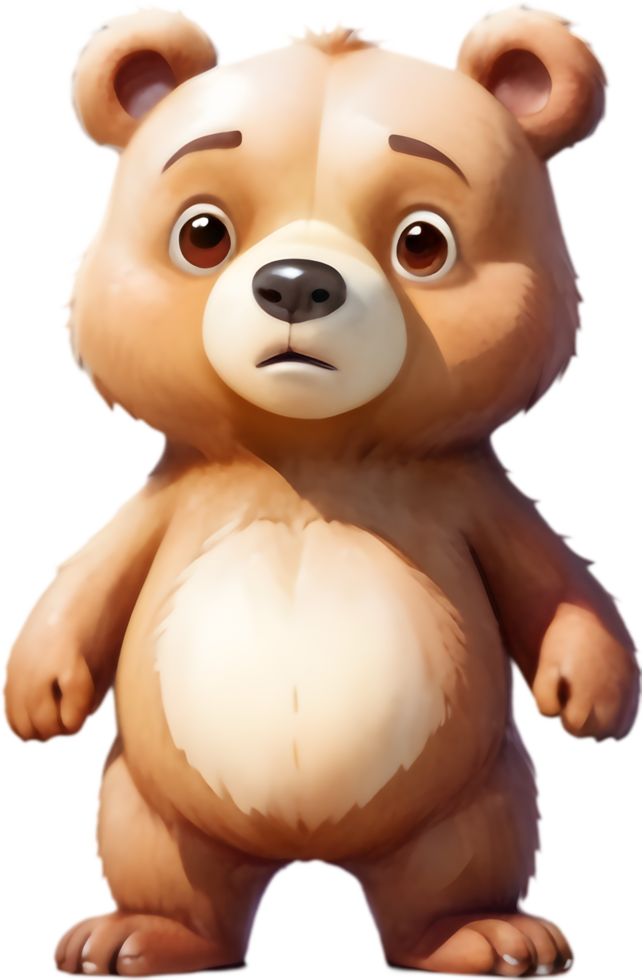 Happy Bear Cartoon Clipart for Invitations. . png