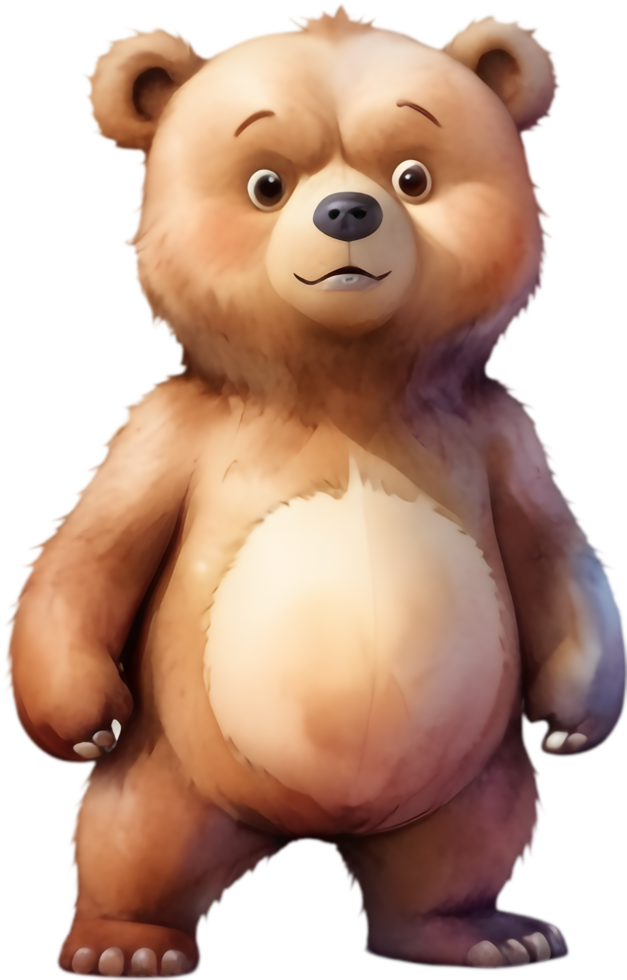 Cute Bear Cartoon Clipart for Kids. . png