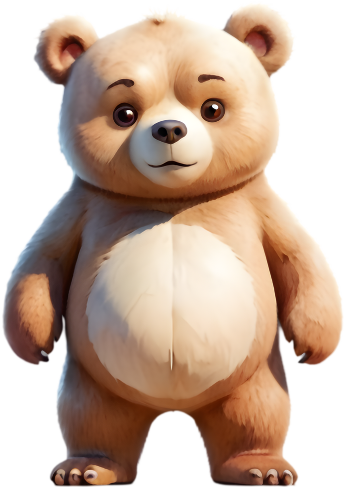 Sweet Bear Cartoon Graphic for Projects. . png