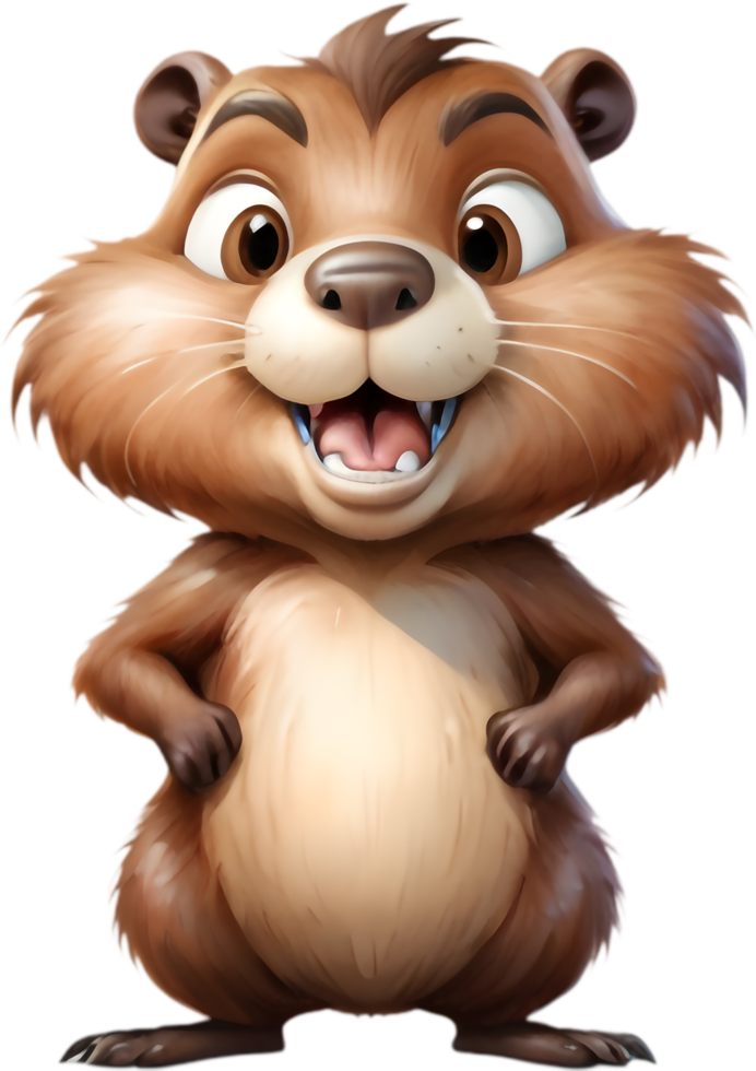 Cute Beaver Cartoon for Logos and Graphics. . png