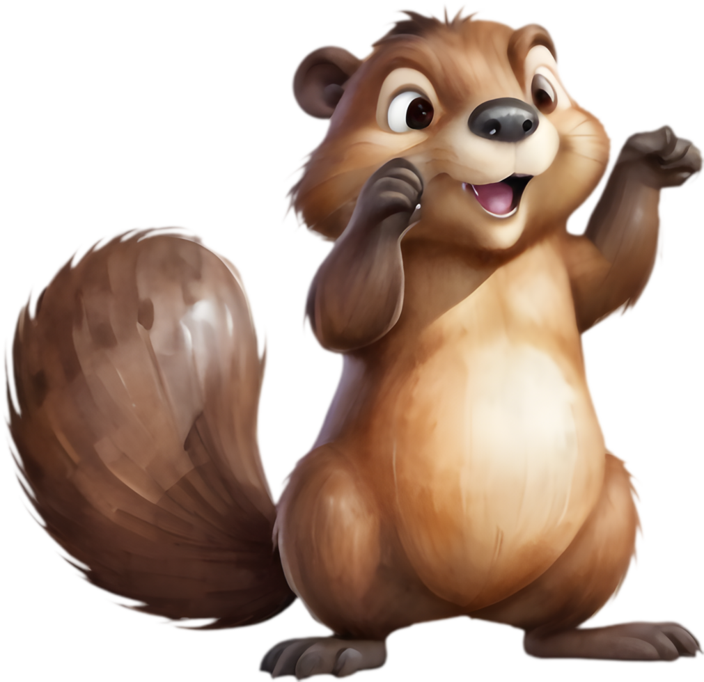 Cute Beaver Clipart for Digital Projects. . png