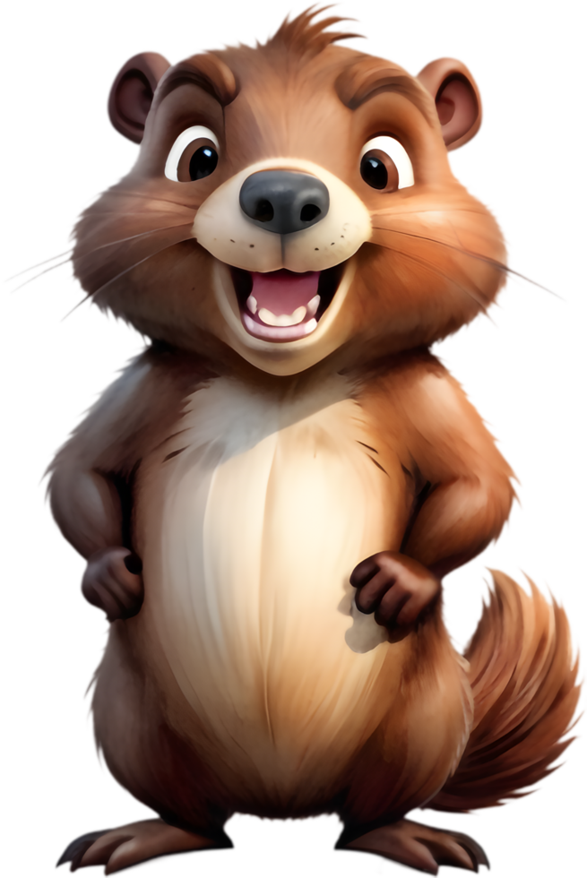 Beaver Cartoon Graphic for Creative Designs. . png