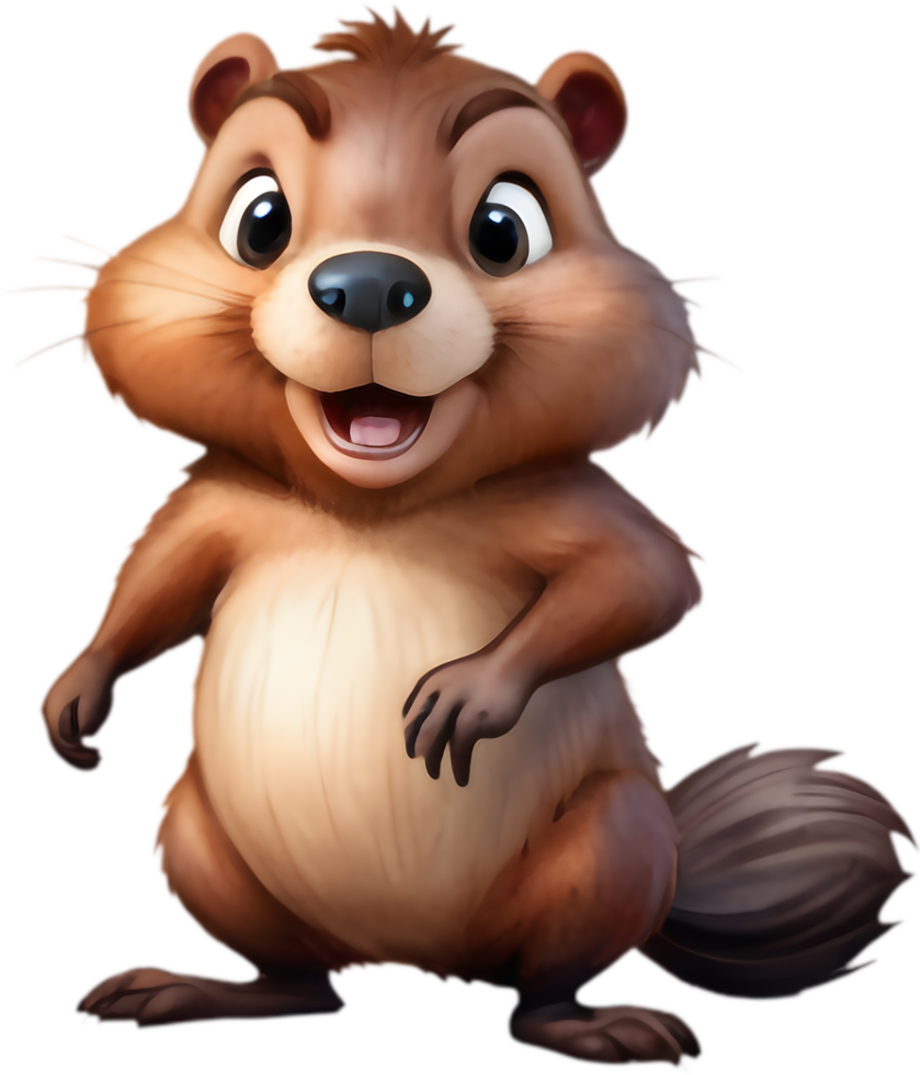 Cute Beaver Image for Kids Projects. . png