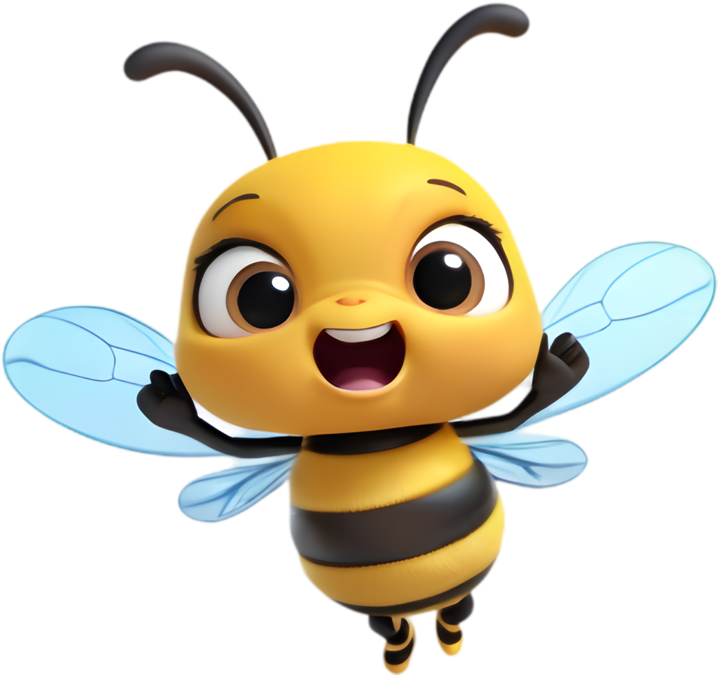 Cute Cartoon Bee Clipart for Classroom Use. . png