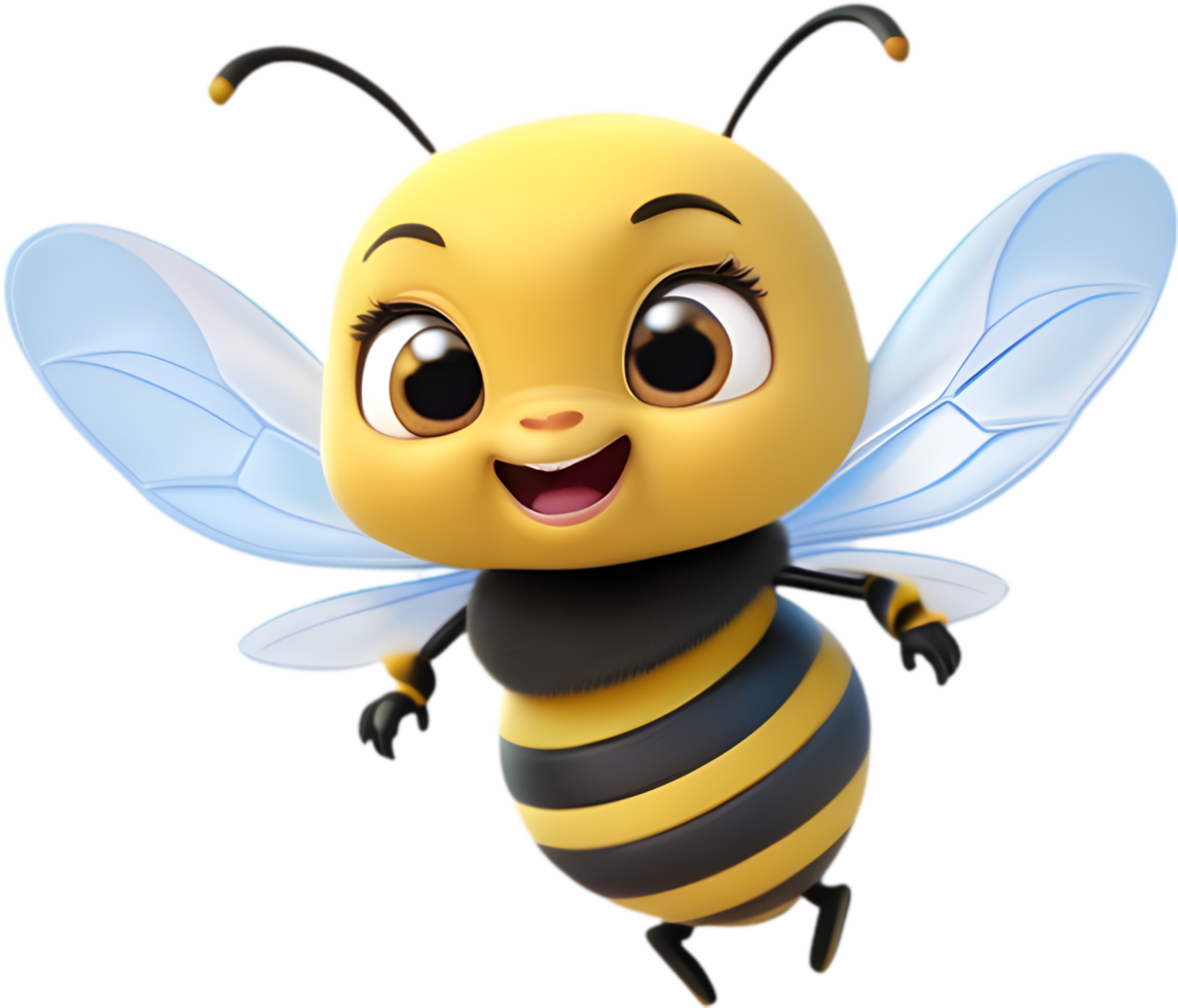 Adorable Bee Character Clipart for School Projects. . png
