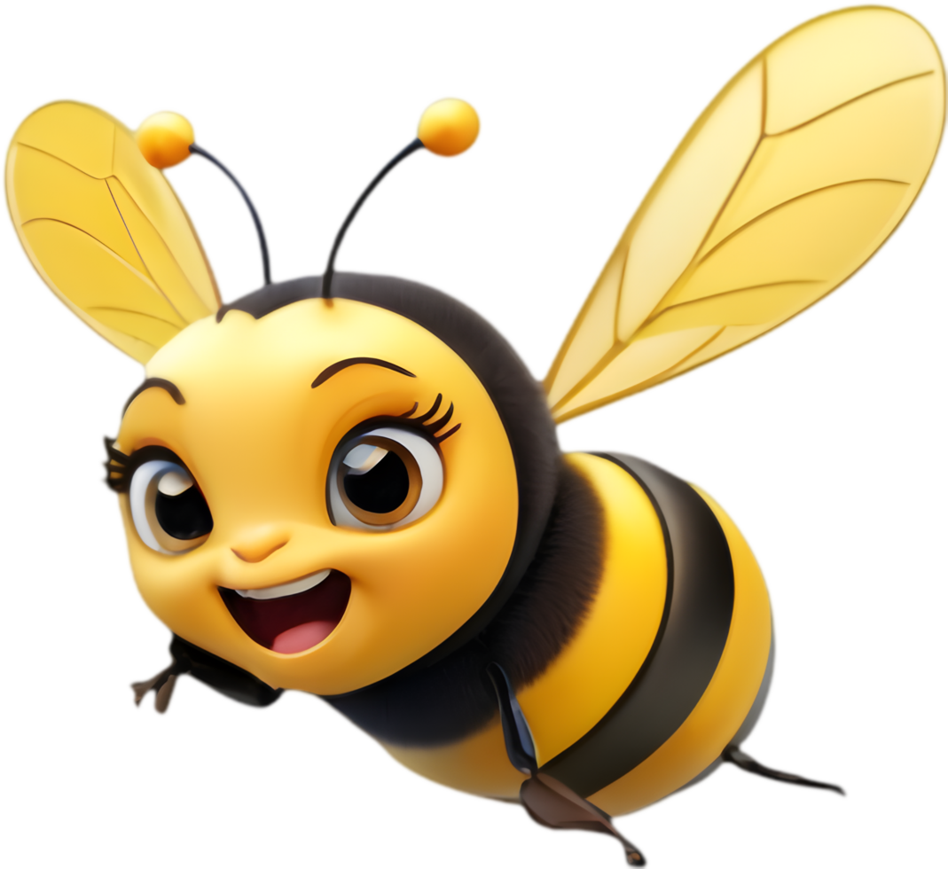 Funny Bee Clipart for Digital Media. . png